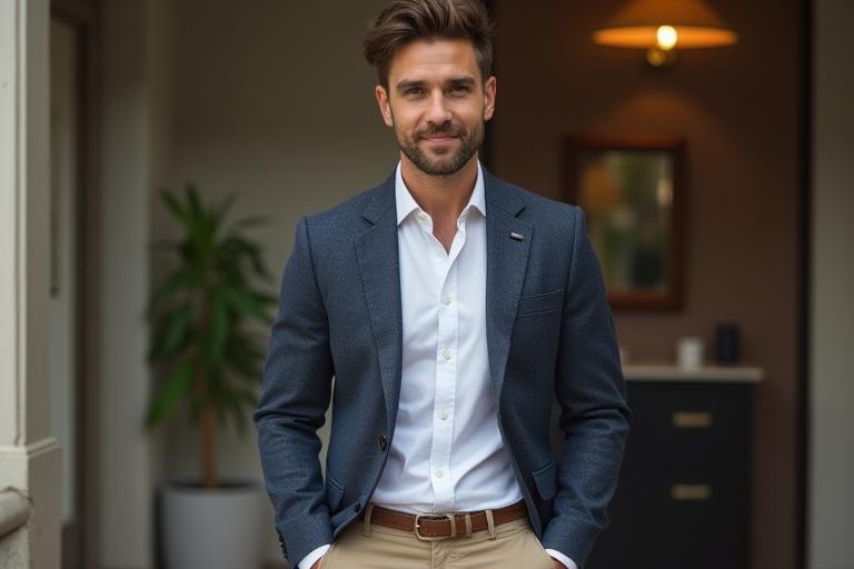 Man wearing a smart casual blazer